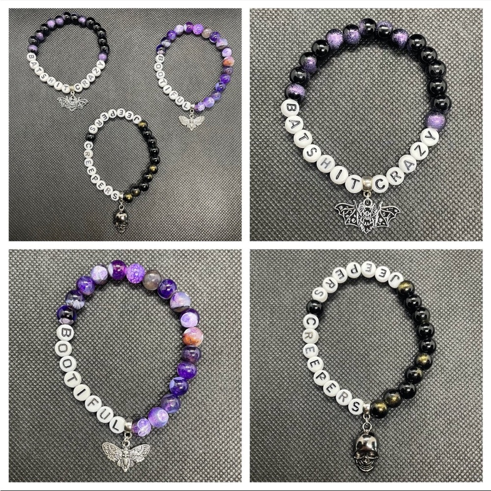 3 Halloween Bracelets ~ 7”